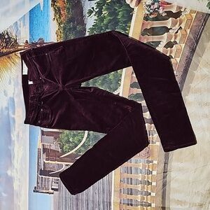 Rag & Bone Skinny‎ Velvet Burgundy Jeans Size 25